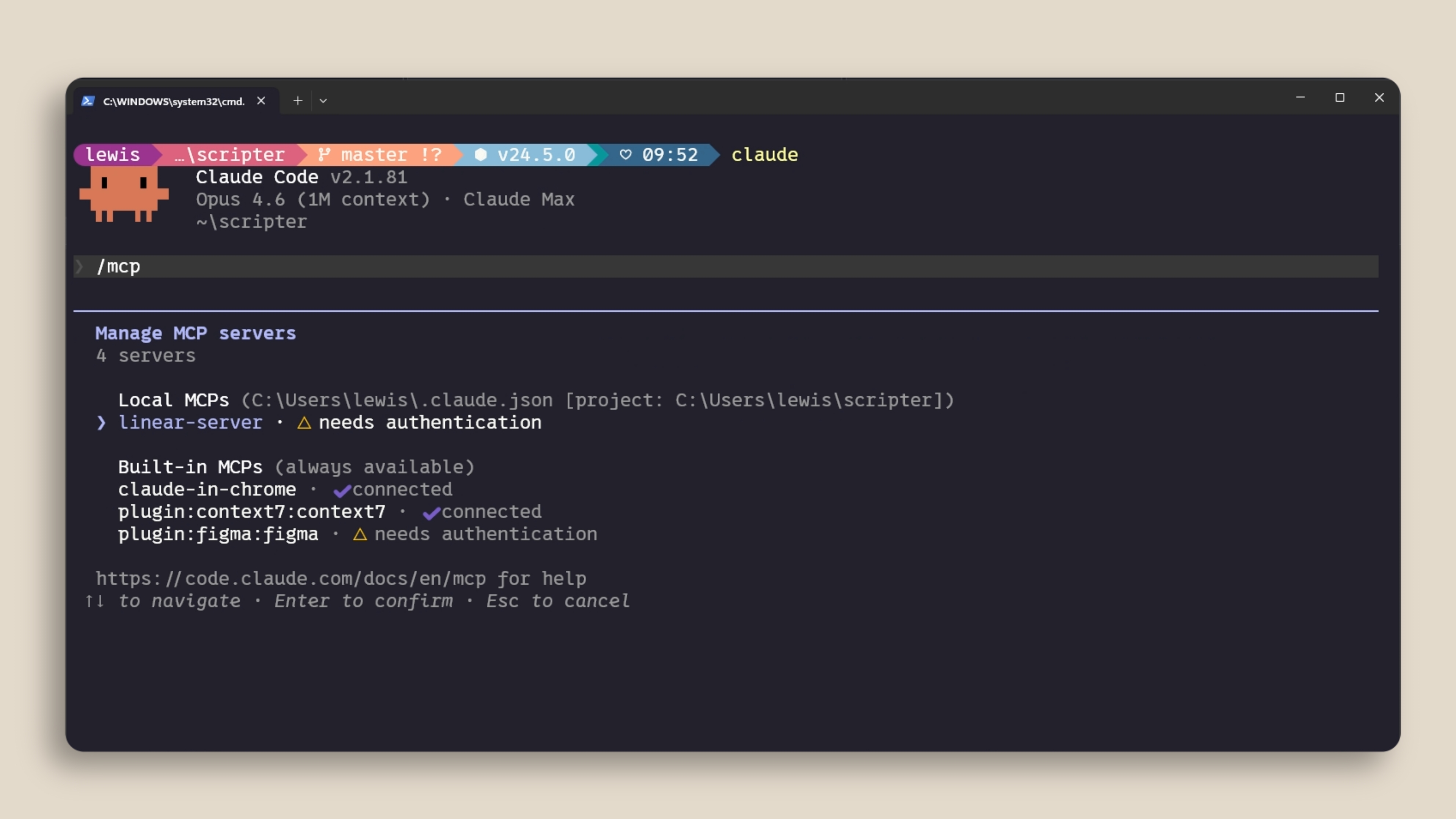 MCP Slash Command
